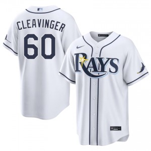 White Garrett Cleavinger #60 Tampa Bay Rays Baseball Embroidery Jersey | Durable Men Fit 24985368
