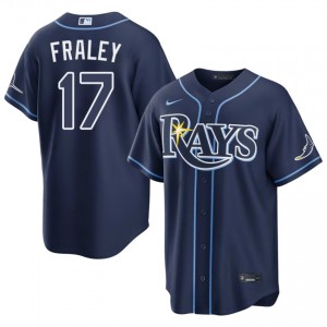 Jake Fraley #17 Tampa Bay Baseball Jersey | Classic Men Navy Embroidery Edition 42704690