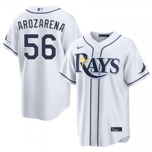 Men Randy Arozarena #56 White Embroidery Jersey | Rays Pro-Grade Baseball Gear 59013237