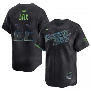 Black Griffin Jax #22 Tampa Bay Rays Baseball City Connect Sewn Jersey | MLB Men Fit 91415682