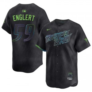 Black Mason Englert #59 Tampa Bay Rays Baseball City Connect Embroidery Jersey | Durable Men Fit 30043214
