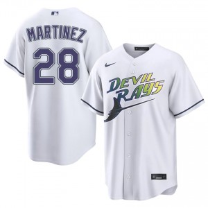 Tampa Bay Nick Martinez #28 White Men Alternate Jersey | Sewn Licensed Baseball Uniform 47912808