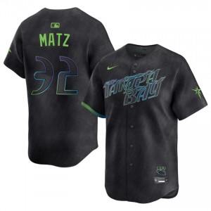 Men Steven Matz #32 Black City Connect Stitch Jersey | Rays Elite Baseball Gear 20540442