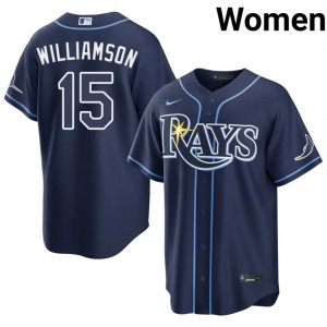 Tampa Bay Ben Williamson #15 Navy Women Jersey | Embroidery Replica Baseball Uniform 73103929