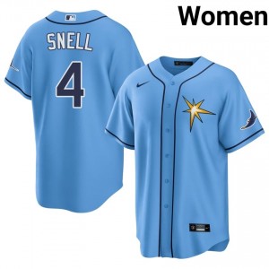 #4 Blake Snell Genuine Women Baseball Jersey | TB Rays Blue Fan Gear 57509738