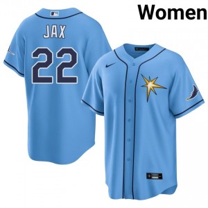 #22 Griffin Jax Gameday Women Baseball Jersey | TB Rays Blue Fan Gear 60850209