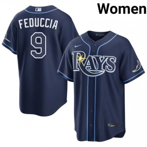 Tampa Bay Hunter Feduccia #9 Navy Women Jersey | Embroidery Replica Baseball Uniform 91812423
