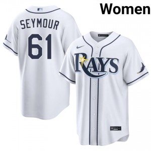 Exclusive Ian Seymour #61 White Baseball Embroidery Jersey | TBR Women Collection Edition 37973408
