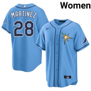 #28 Nick Martinez Officially Licensed Women Baseball Jersey | TB Rays Blue Fan Gear 33073728