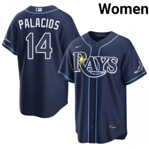 Tampa Bay Richie Palacios #14 Navy Women Jersey | Embroidery Premium Baseball Uniform 82061843