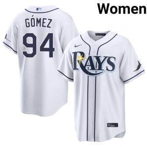 Yoendrys Gomez #94 Tampa Bay Baseball Jersey | Classic Women White Embroidery Edition 92555434