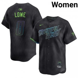 Iconic Brandon Lowe #8 Black City Connect Baseball Embroidery Jersey | TBR Women Collection Edition 88724357