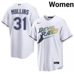 White Cedric Mullins #31 Tampa Bay Rays Baseball Alternate Stitched Jersey | Durable Women Fit 35066604