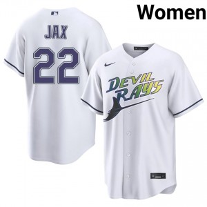 Women Griffin Jax #22 White Alternate Stitch Jersey | Rays Pro-Grade Baseball Gear 19335814