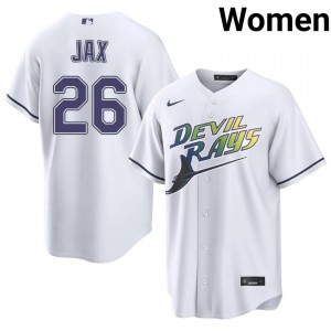 White Ryan Vilade #26 Tampa Bay Rays Baseball Alternate Embroidery Jersey | MLB Women Fit 94142426