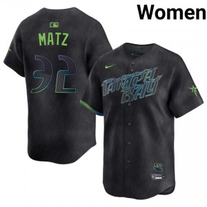 Iconic Steven Matz #32 Black City Connect Baseball Embroidery Jersey | TBR Women Collection Edition 15040005
