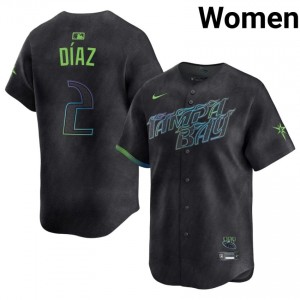 Yandy Diaz #2 Tampa Bay City Connect Baseball Jersey | Classic Women Black Stitch Edition 87962487