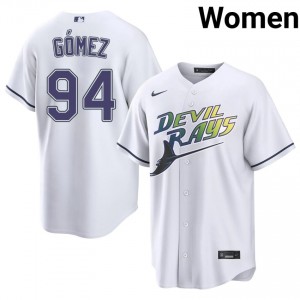 White Yoendrys Gomez #94 Tampa Bay Rays Baseball Alternate Stitched Jersey | Durable Women Fit 71837639