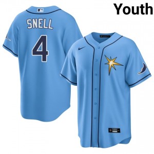 Blue Blake Snell #4 Tampa Bay Rays Baseball Stitched Jersey | Original Youth Fit 22548295
