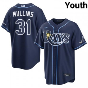 Navy Cedric Mullins #31 Tampa Bay Rays Baseball Embroidery Jersey | Original Youth Fit 90722653