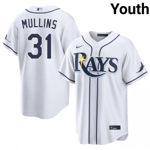 Tampa Bay Cedric Mullins #31 White Youth Jersey | Stitch Licensed Baseball Uniform 34965059