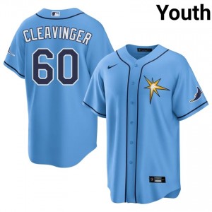 Youth Garrett Cleavinger #60 Blue Stitch Jersey | Rays Authentic Baseball Gear 87458855