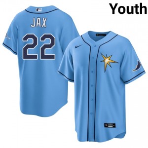 Blue Griffin Jax #22 Tampa Bay Rays Baseball Stitched Jersey | Durable Youth Fit 58305267