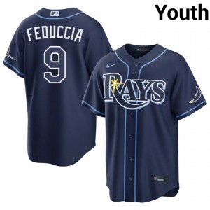 Youth Hunter Feduccia #9 Navy Stitch Jersey | Rays Pro-Grade Baseball Gear 21175400