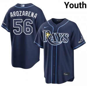 Youth Randy Arozarena #56 Navy Stitch Jersey | Rays Authentic Baseball Gear 91346492
