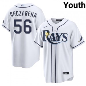 #56 Randy Arozarena Officially Licensed Youth Baseball Jersey | TB Rays White Fan Gear 97522620