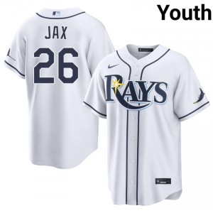 Tampa Bay Ryan Vilade #26 White Youth Jersey | Embroidery Premium Baseball Uniform 96895154