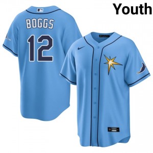 Youth Wade Boggs #12 Blue Stitch Jersey | Rays Pro-Grade Baseball Gear 62665192