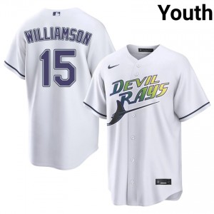 Exclusive Ben Williamson #15 White Alternate Baseball Embroidery Jersey | TBR Youth Collection Edition 89151226